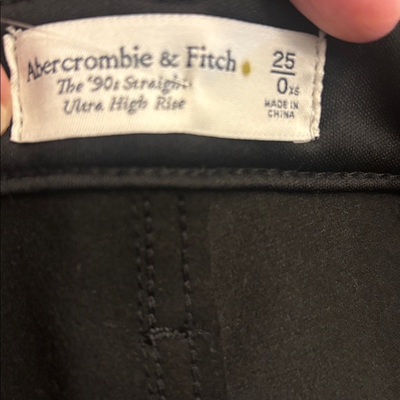 Abercrombie and Fitch Black Denim and Faux Leather Pants- NWT - Picture 2 of 3
